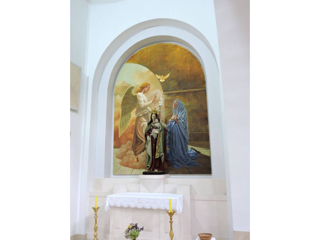 Napinjanje platna - Crkva Gospe od Ružarija